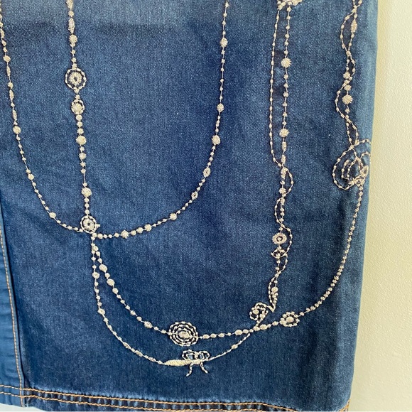 OILILY embroidered denim skirt Size 38 - Picture 5 of 11